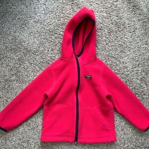 LLBean kid Hot Pink Fleece size 4T